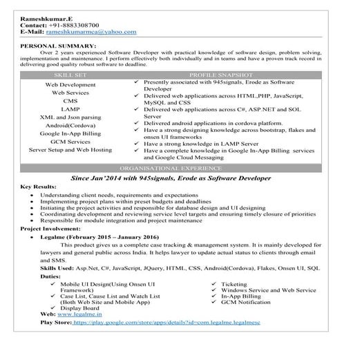 Web Developer - Fully Editable ATS Resume Template.docx