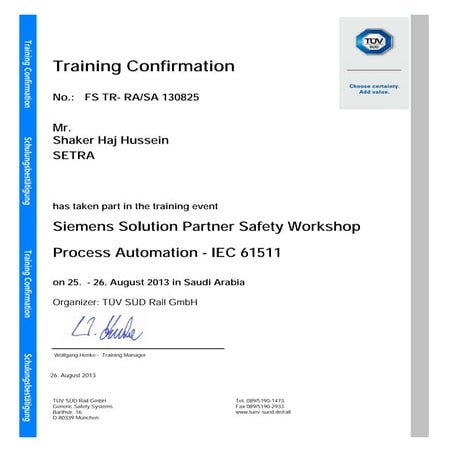 WSFS13E02_TUEV_SUED_Shaker Haj Hussein