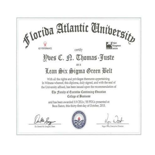 Lean Six Sigma Green Belt