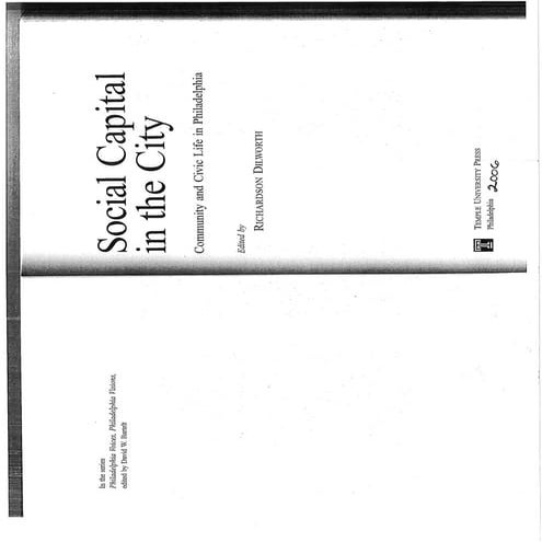 PSS Chapter_Social Capital In The City