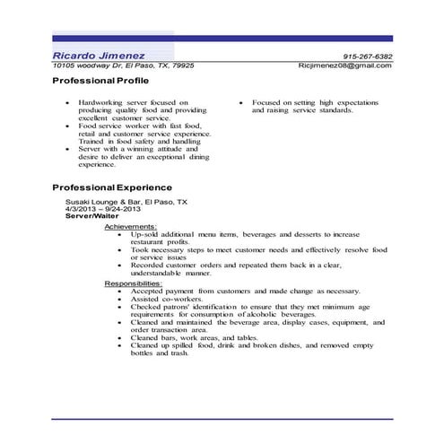 Ricardo Jimenez Resume 2.0