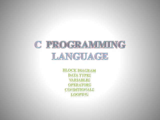 C  PROGRAMMING  LANGUAGE