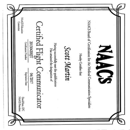 NAACS Cert004 | PDF