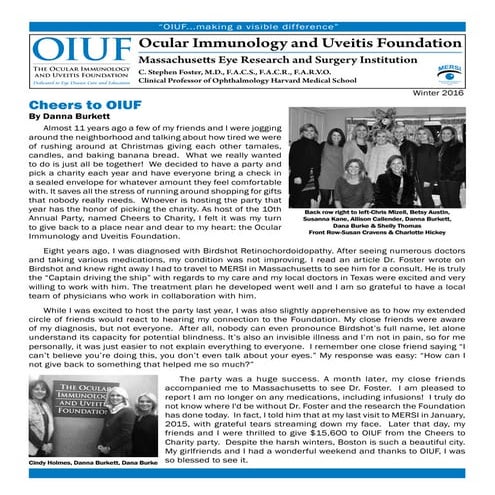 Auburn Uveal Melanoma Study - 2019 CURE OM Symposium | PPTX