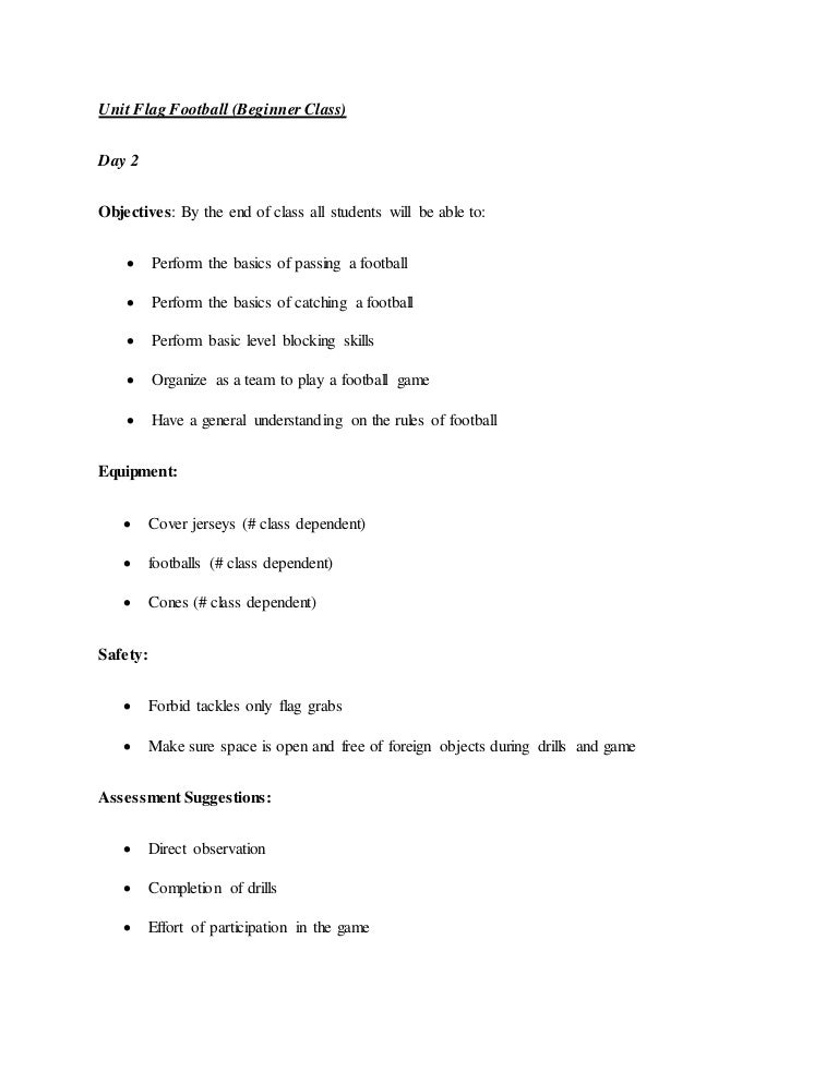 Unit Flag Football day 2 beginner