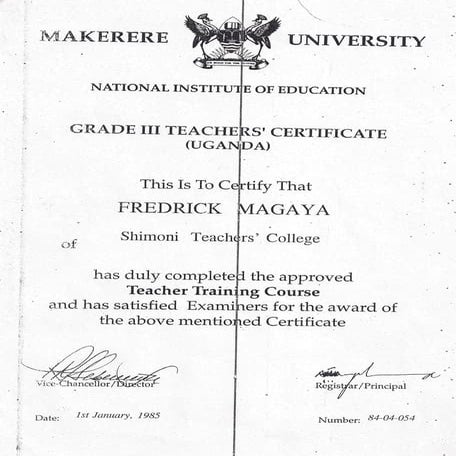 Grade 3 Certificate