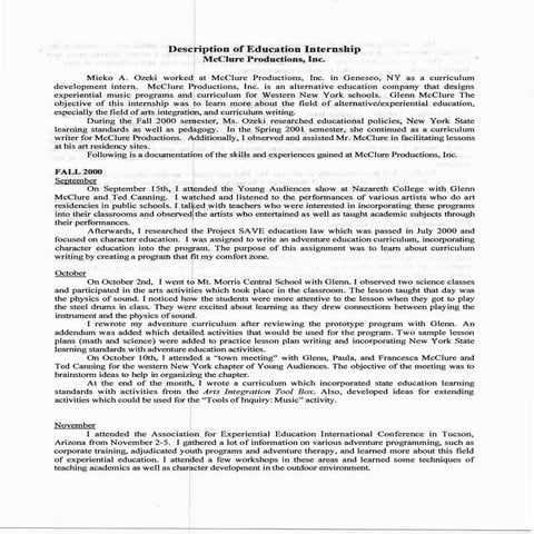 McClure Productions Internship