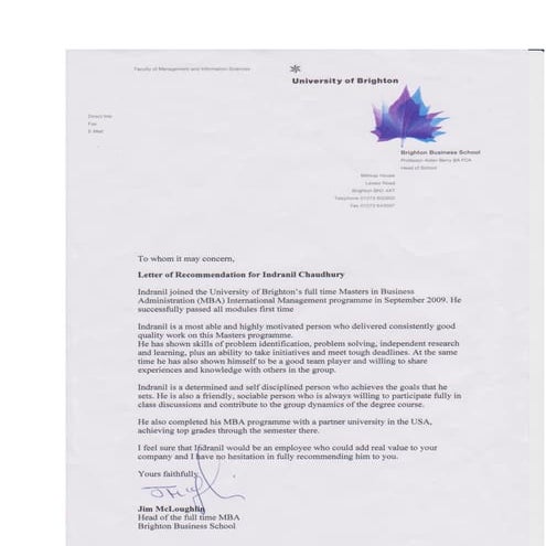 2nd Recommendation Letter | PDF