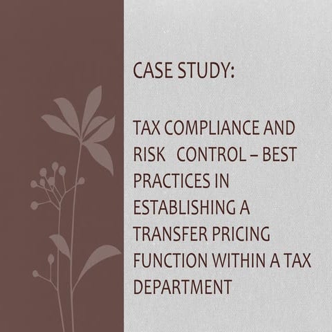 C5 case study tax compliance and risk control