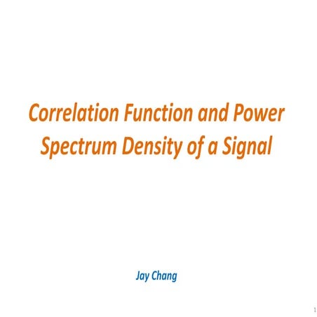 C5 correlation function and power spectrum density of a signal