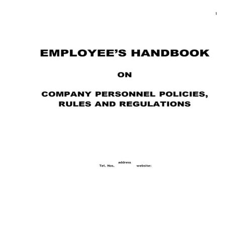 Employee Rules And Regulations | PDF