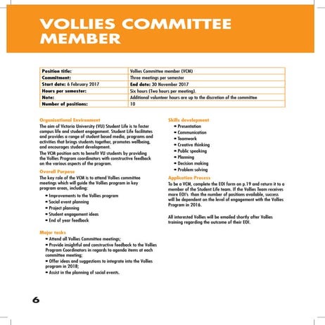 Vollies Committee Member