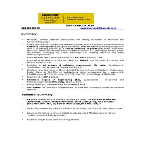 Saravanan-SoftwareProfessional