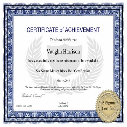 Six Sigma Master Black Belt | PPT