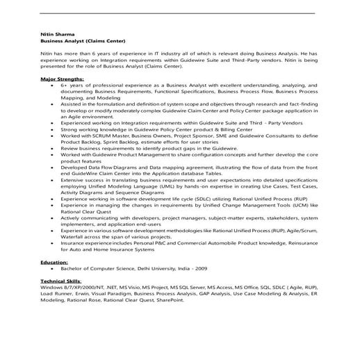 Nitin Sharma- Business Analyst