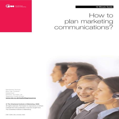 How to Plan Marketing Communications