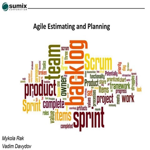 Agile Estimating and Planning