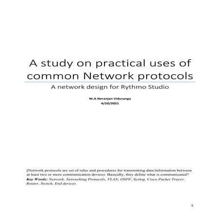 A study on practical uses of common Network protocols | PDF