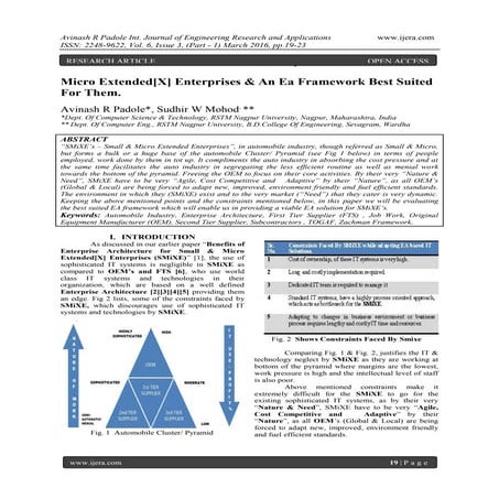 Micro Extended[X] Enterprises & An Ea Framework Best Suited For Them.