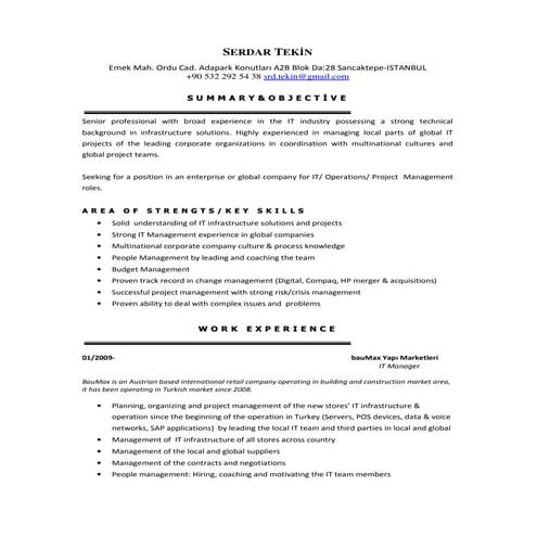 Resume For Michael Ruffin | DOC