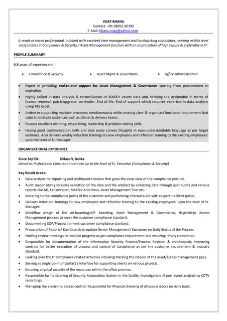 Vijay Bhanu CV