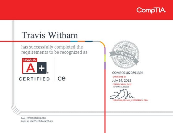 CompTIA A+ ce certificate (1) | PPT