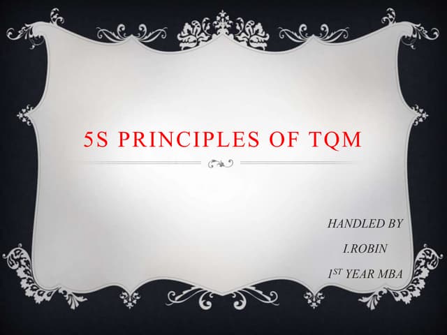5s in Total Quality Management | PDF