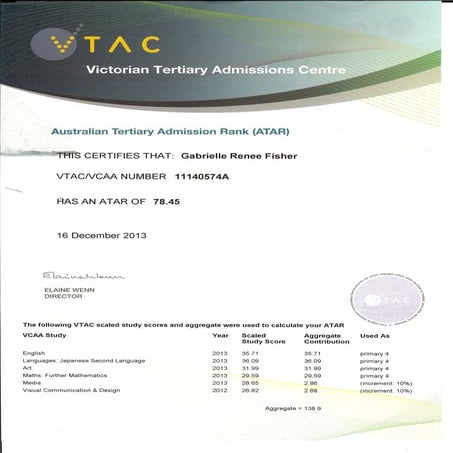 2 ATAR Results | PDF