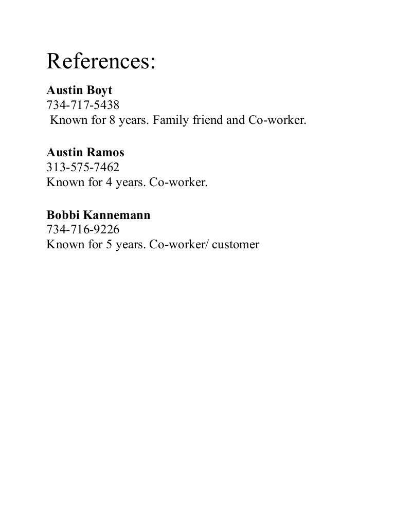 references for resume