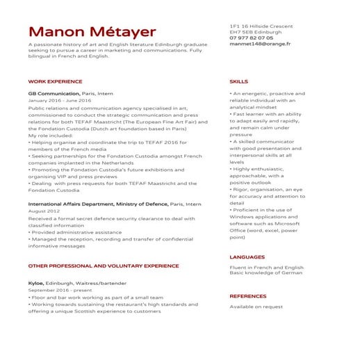 ieva last cv | PDF