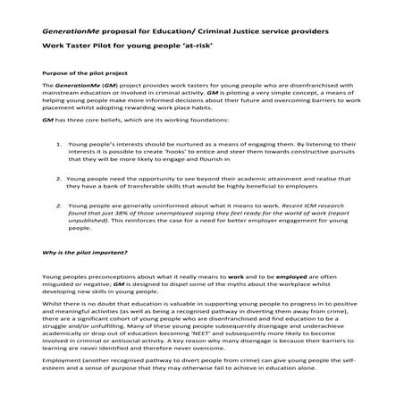 Project Brief for GenerationMe 