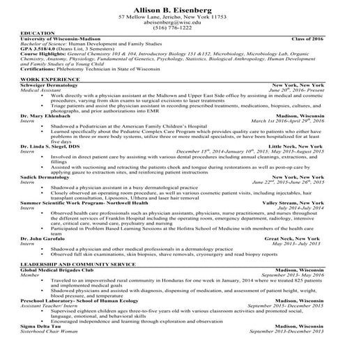 Allison Eisenberg Resume