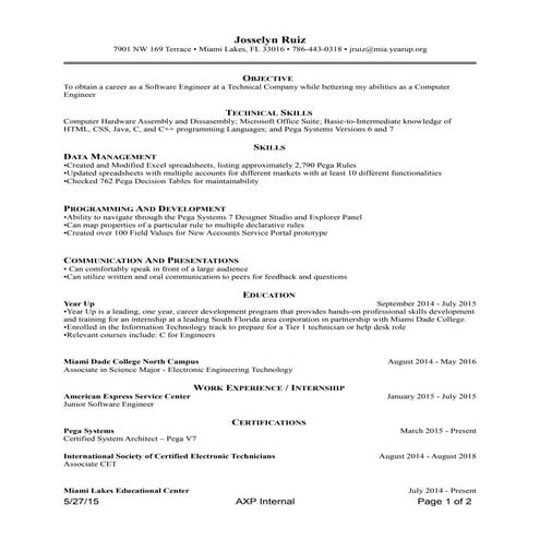 Josselyn Ruiz - Skill Based Resume