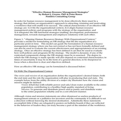 Effective HR Mgt Strategies