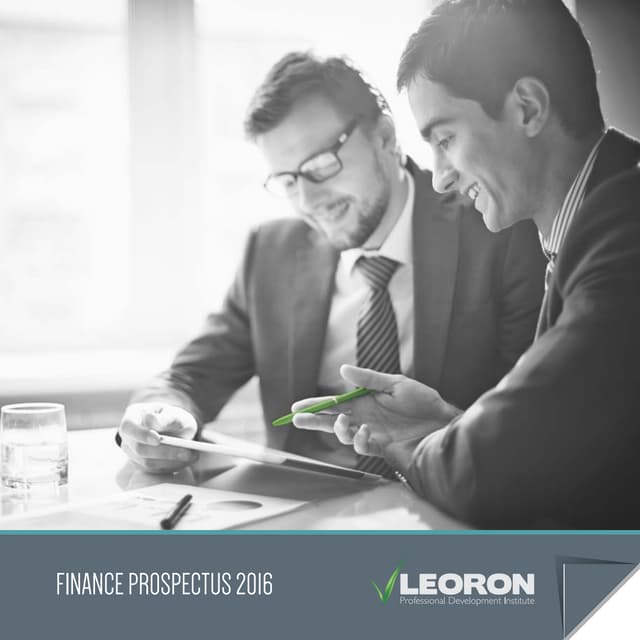 LEORON Prospectus 2016 Finance