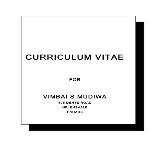 Vimbai s Curriculum Vitae-1