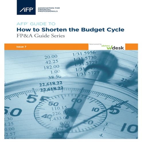 2015 AFP FP_A Guide - Shortening the Budget Cycle