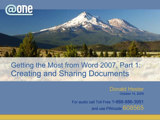 MS Word part 1