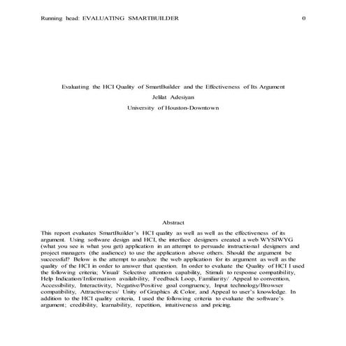 Adesiyan Report on GUI effectiveness