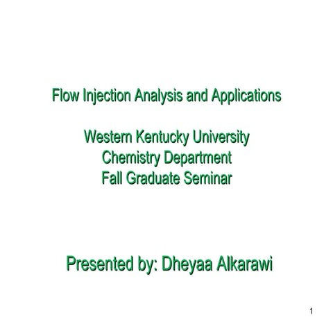 Flow Injection Analysis-Dheyaa