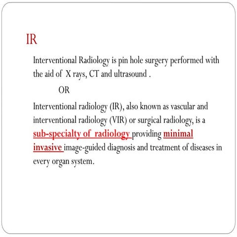 Interventional radiology | PPTX