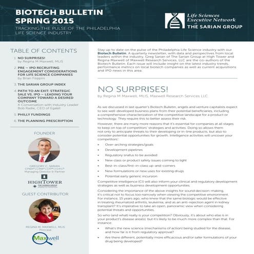 Biotech Bulletin 2Q2015