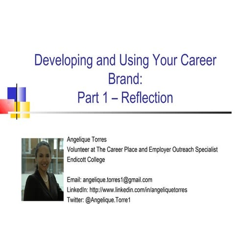Developing Your Career Brand.Part 1