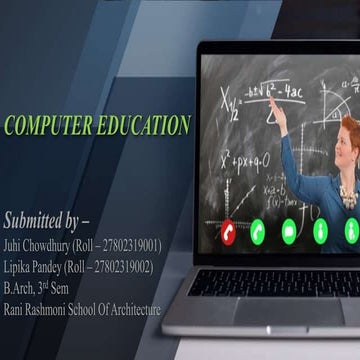 Computer education presentation - ARCH 383 | PPT