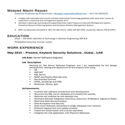 Moayad Rayyan Cv