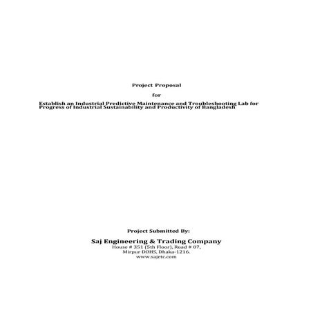 Project Proposal for Predictive Maintenance Power Plant