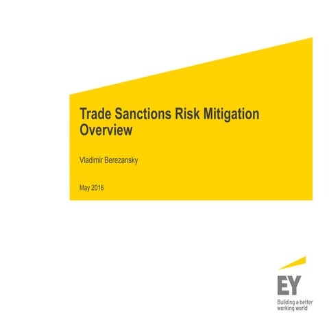 Berezansky Vladimir Trade Sanctions Risk Mitigation Overview