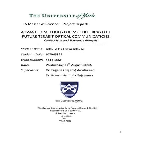 A Master of ScienceProject Report Optical cmms-oaa516