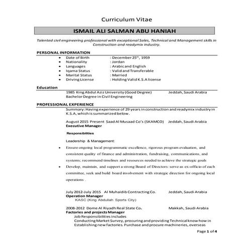 Curriculum Vitae | PDF