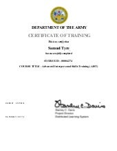 JKO Certificate JKO Certificate